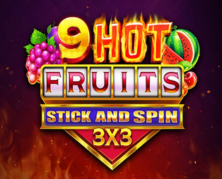 9 Hot Fruits Stick and Spin 3x3